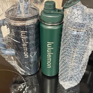 lululemon athletica Teal and Black Water Bottles
